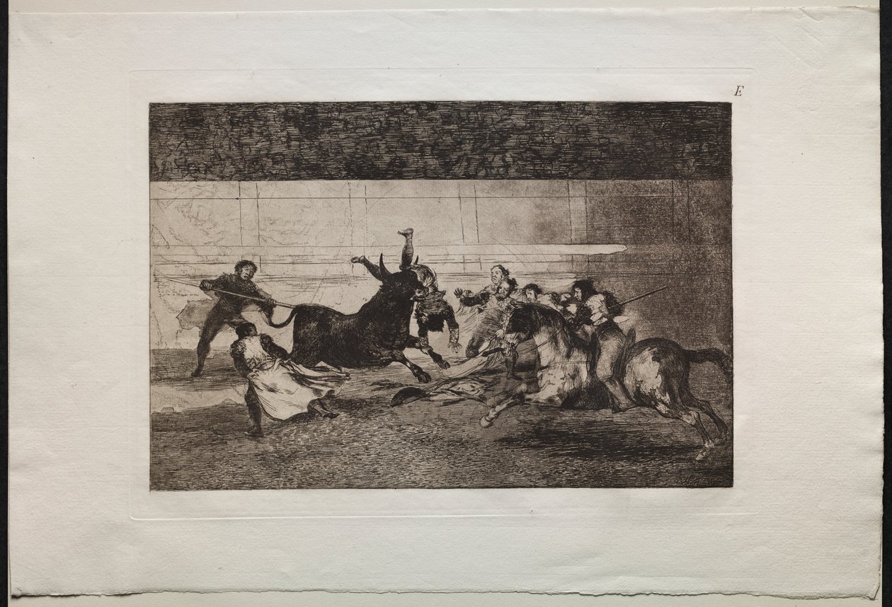 Walki byków: Śmierć Pepe Illo (druga kompozycja) autorstwa Francisco de Goya
