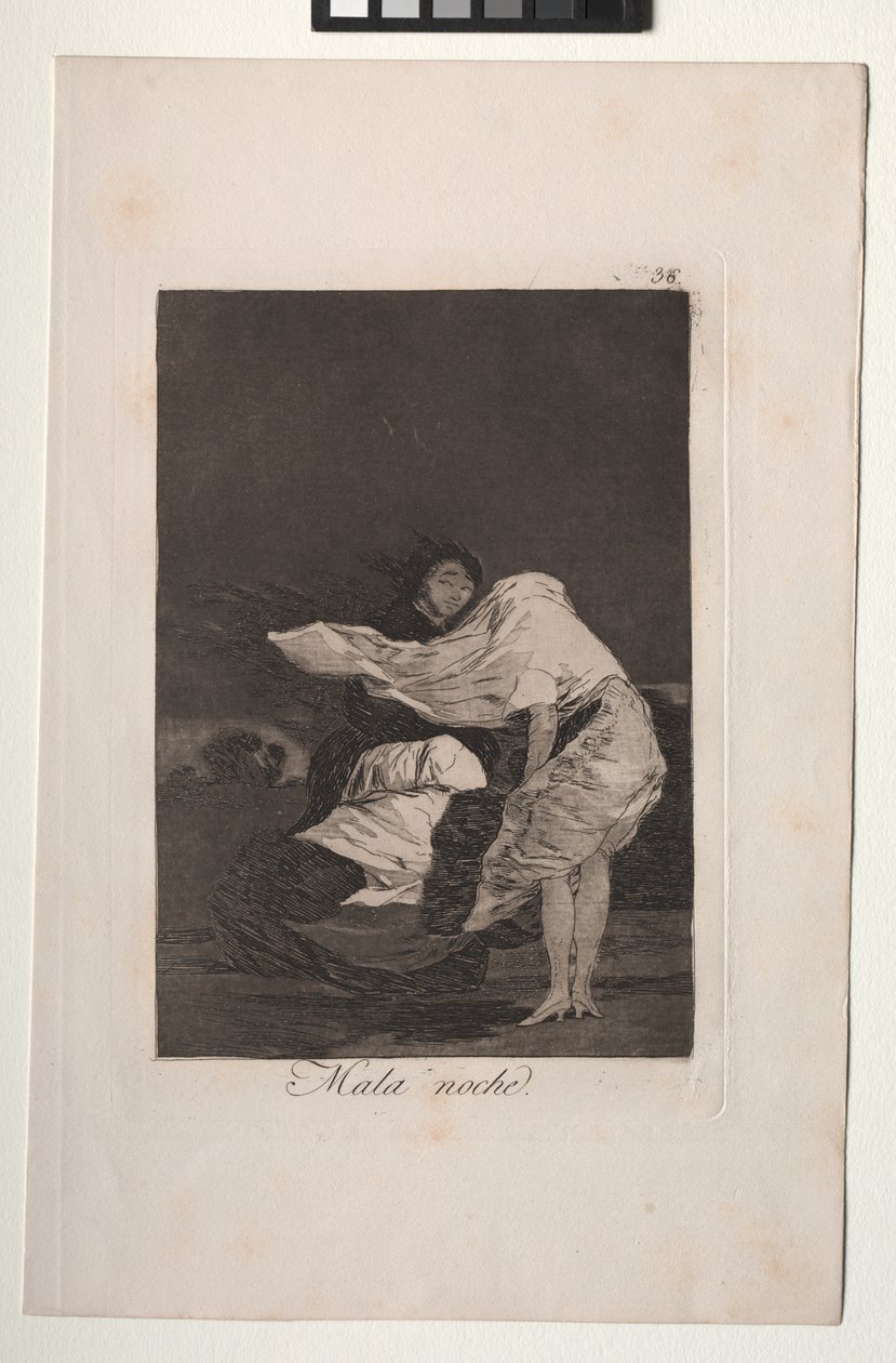 Caprichos: zła noc autorstwa Francisco de Goya