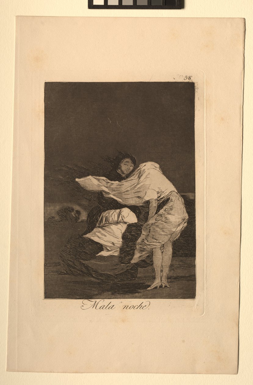 Caprichos: zła noc. autorstwa Francisco de Goya