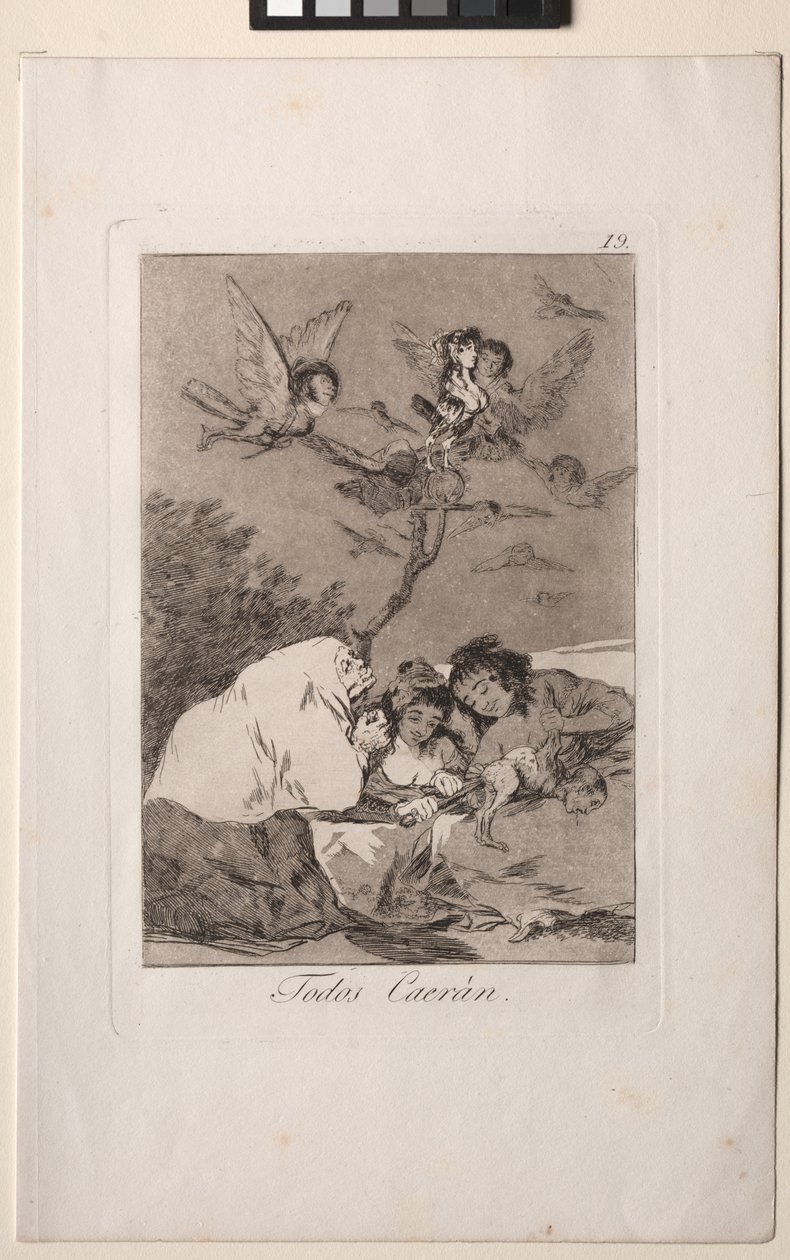 Caprichos: Wszystko upadnie autorstwa Francisco de Goya