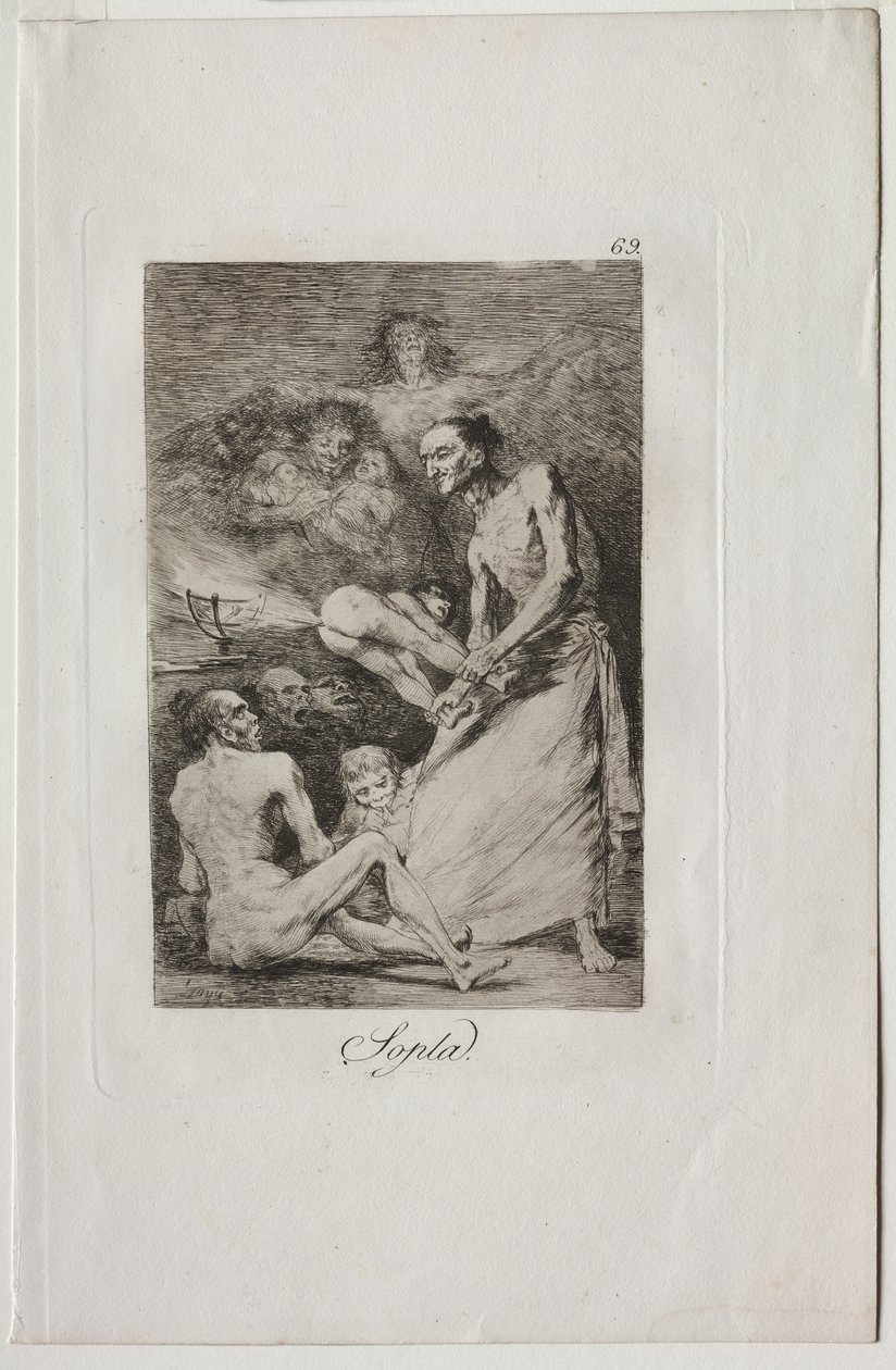 Caprichos: Cios! autorstwa Francisco de Goya