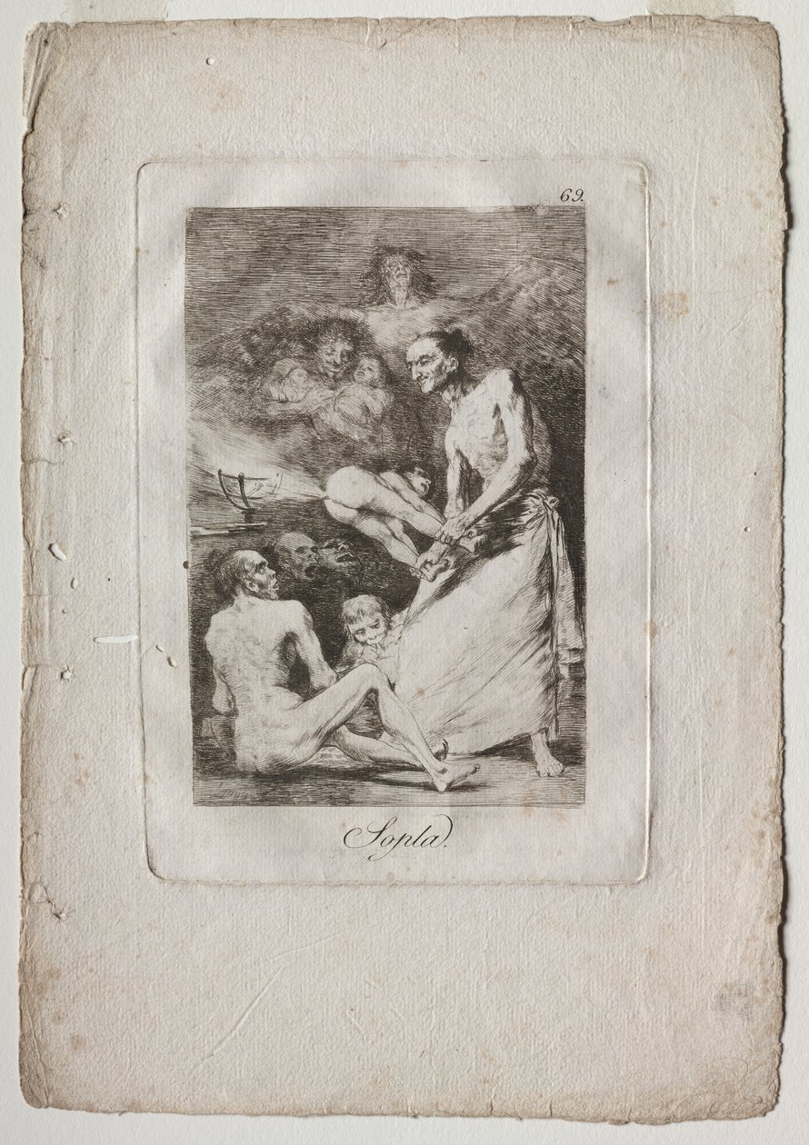Caprichos: Cios autorstwa Francisco de Goya