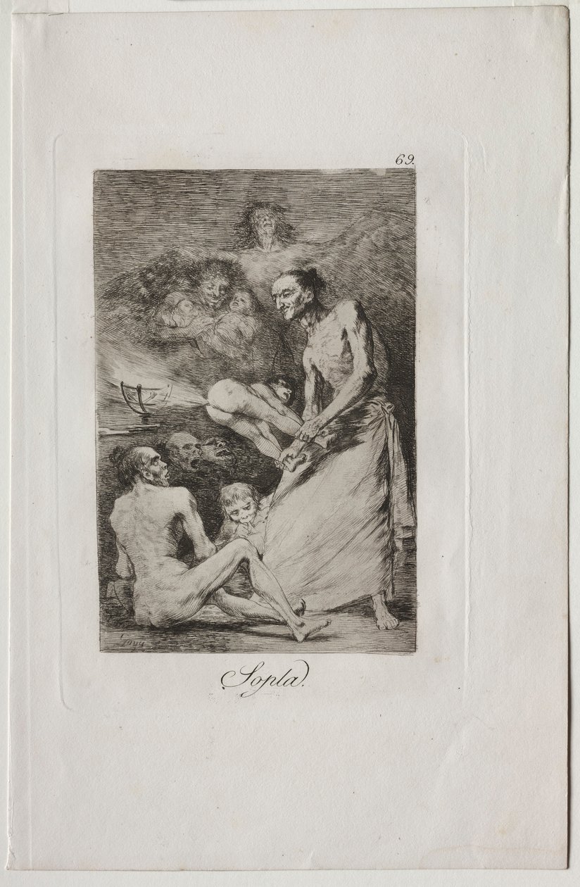 Caprichos: Cios!. autorstwa Francisco de Goya