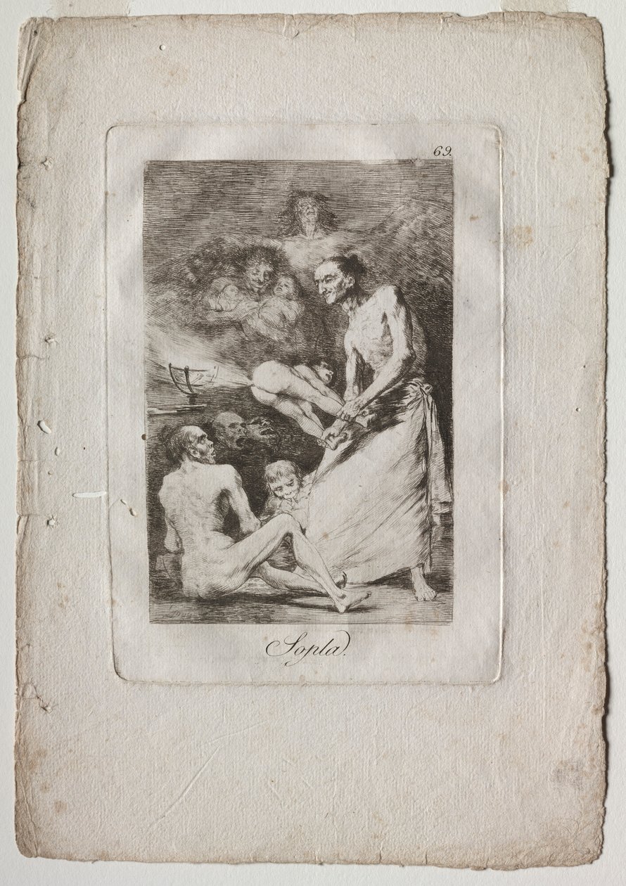 Caprichos: Cios, 1799. autorstwa Francisco de Goya