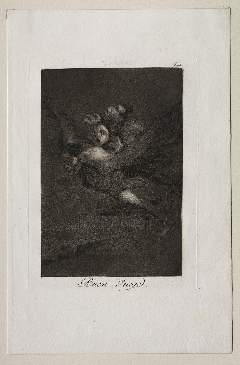 Caprichos: Szczęśliwa podróż! autorstwa Francisco de Goya