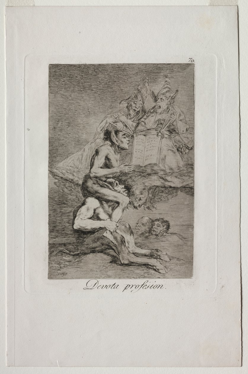 Caprichos: pobożny zawód autorstwa Francisco de Goya