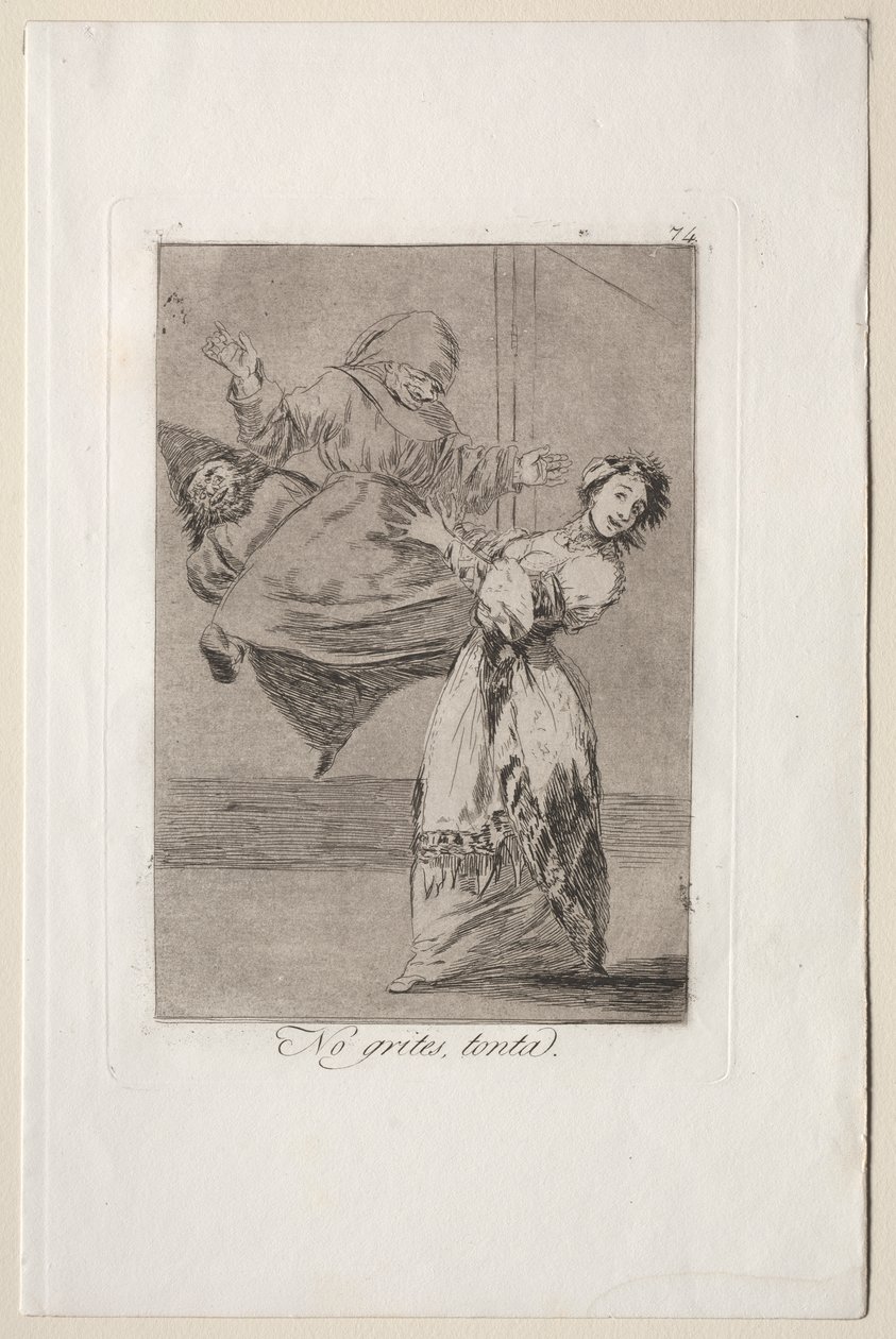 Caprichos: Nie krzycz głupie autorstwa Francisco de Goya
