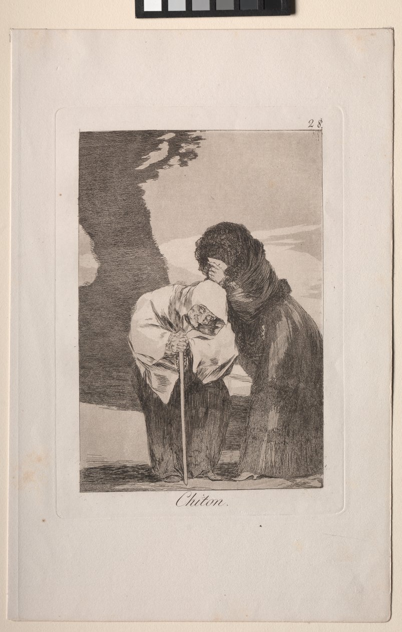 Caprichos: Cicho! autorstwa Francisco de Goya