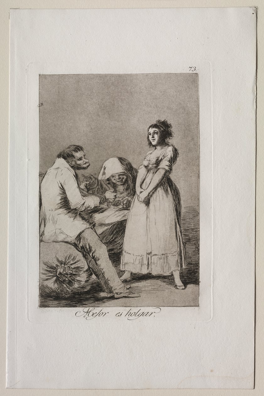 Caprichos: Lepiej być leniwym autorstwa Francisco de Goya