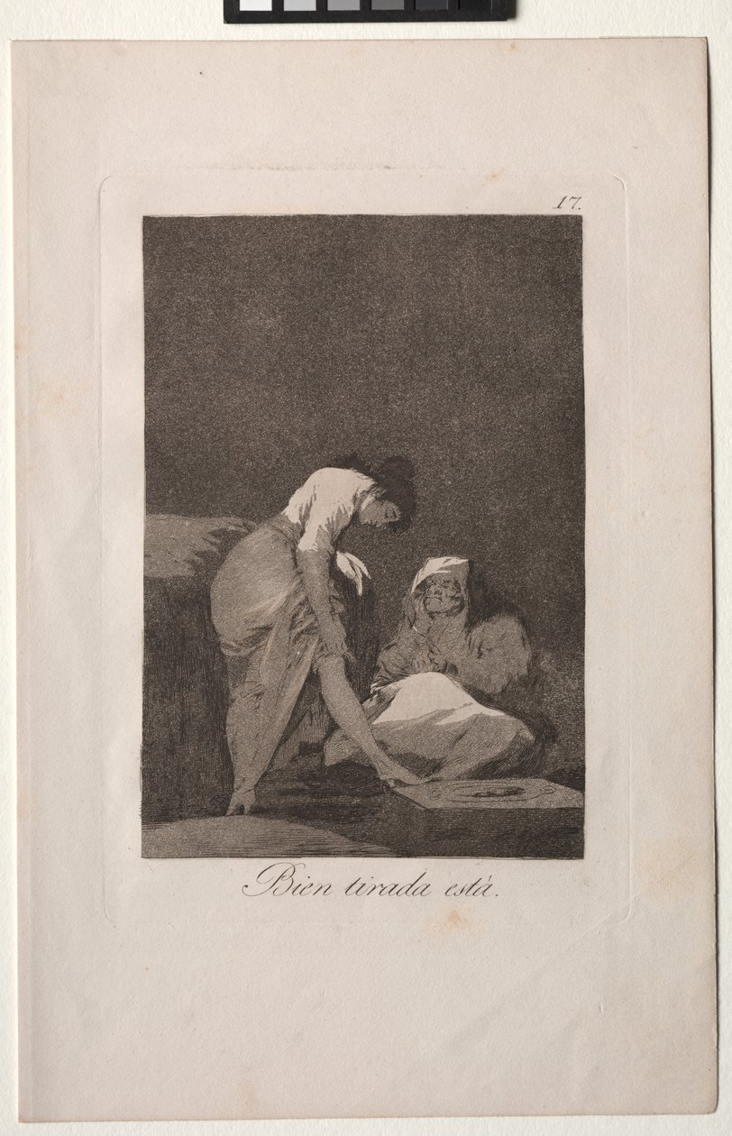Caprichos: jest ładnie rozciągnięty autorstwa Francisco de Goya