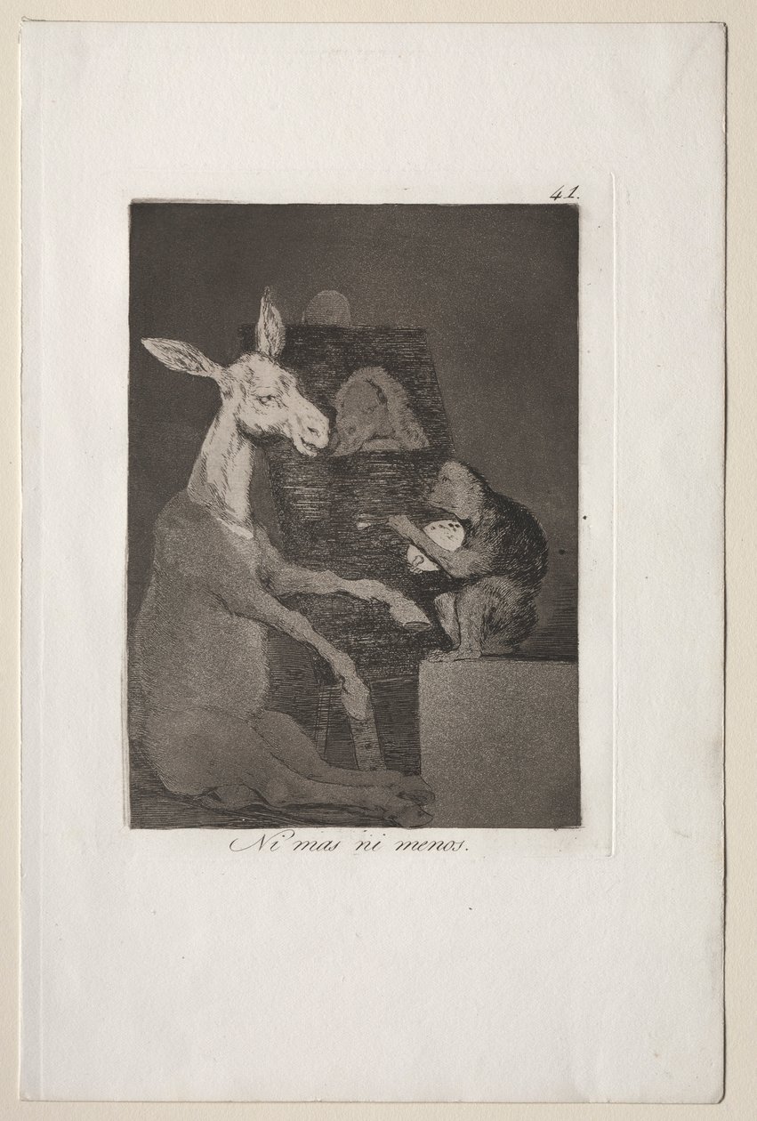 Caprichos: Ani więcej, ani mniej. autorstwa Francisco de Goya