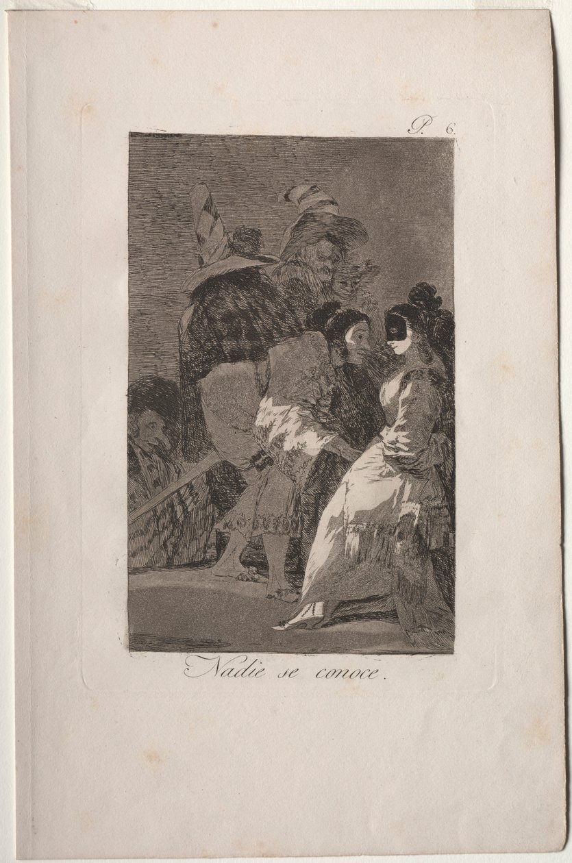 Caprichos: Nikt nie zna siebie. autorstwa Francisco de Goya