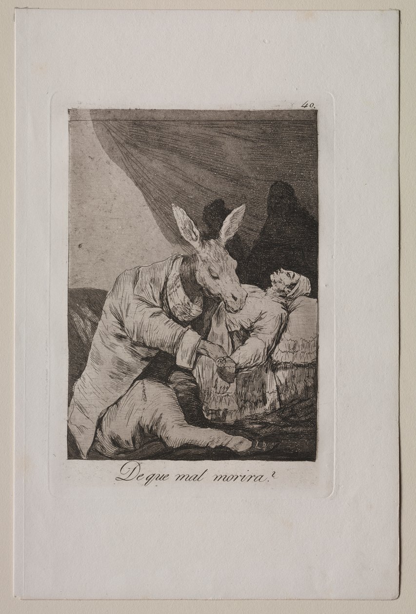 Caprichos: Z jakiego złego umrze? autorstwa Francisco de Goya