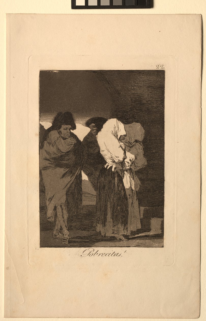 Caprichos: Biedne dziewczynki!. autorstwa Francisco de Goya