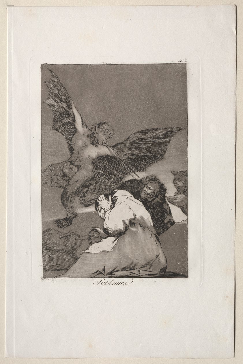 Caprichos: Opowieści-Podmuchy wiatru autorstwa Francisco de Goya