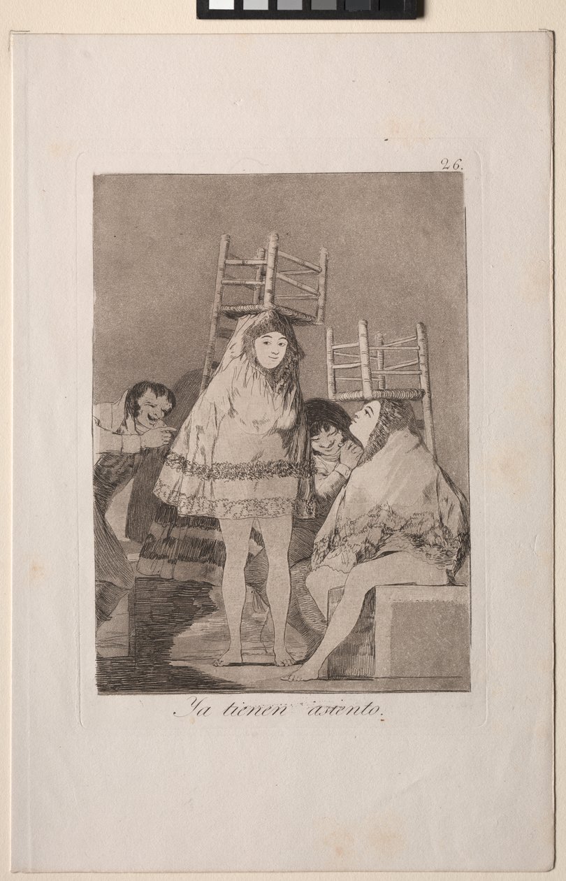 Caprichos: Mają już miejsce (tj. dół) autorstwa Francisco de Goya