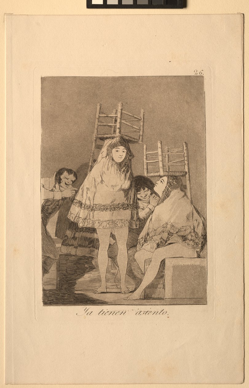 Caprichos: Mają już miejsce na. Dolny. autorstwa Francisco de Goya