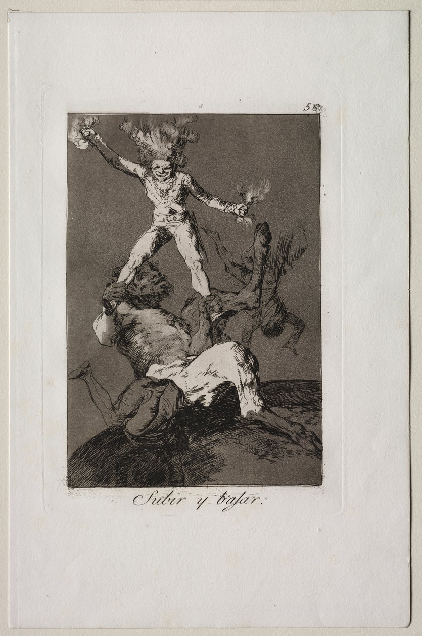 Caprichos: wznosić się i opadać autorstwa Francisco de Goya