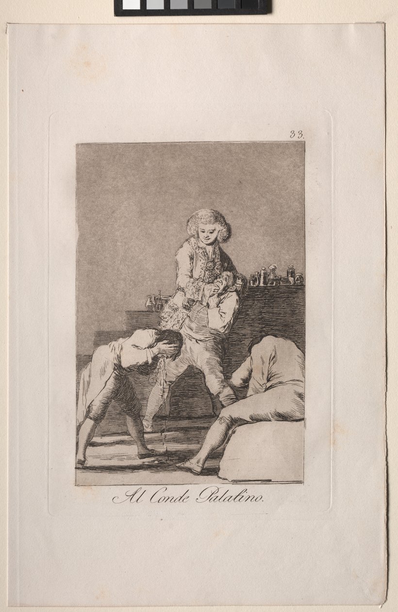 Caprichos: do hrabiego palatyna lub hrabiego podniebienia autorstwa Francisco de Goya