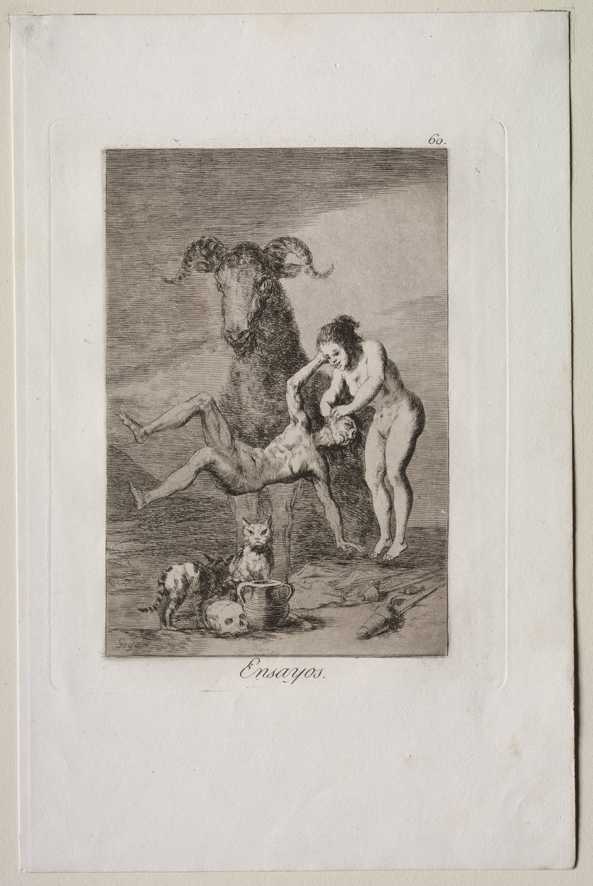 Caprichos: Próby autorstwa Francisco de Goya