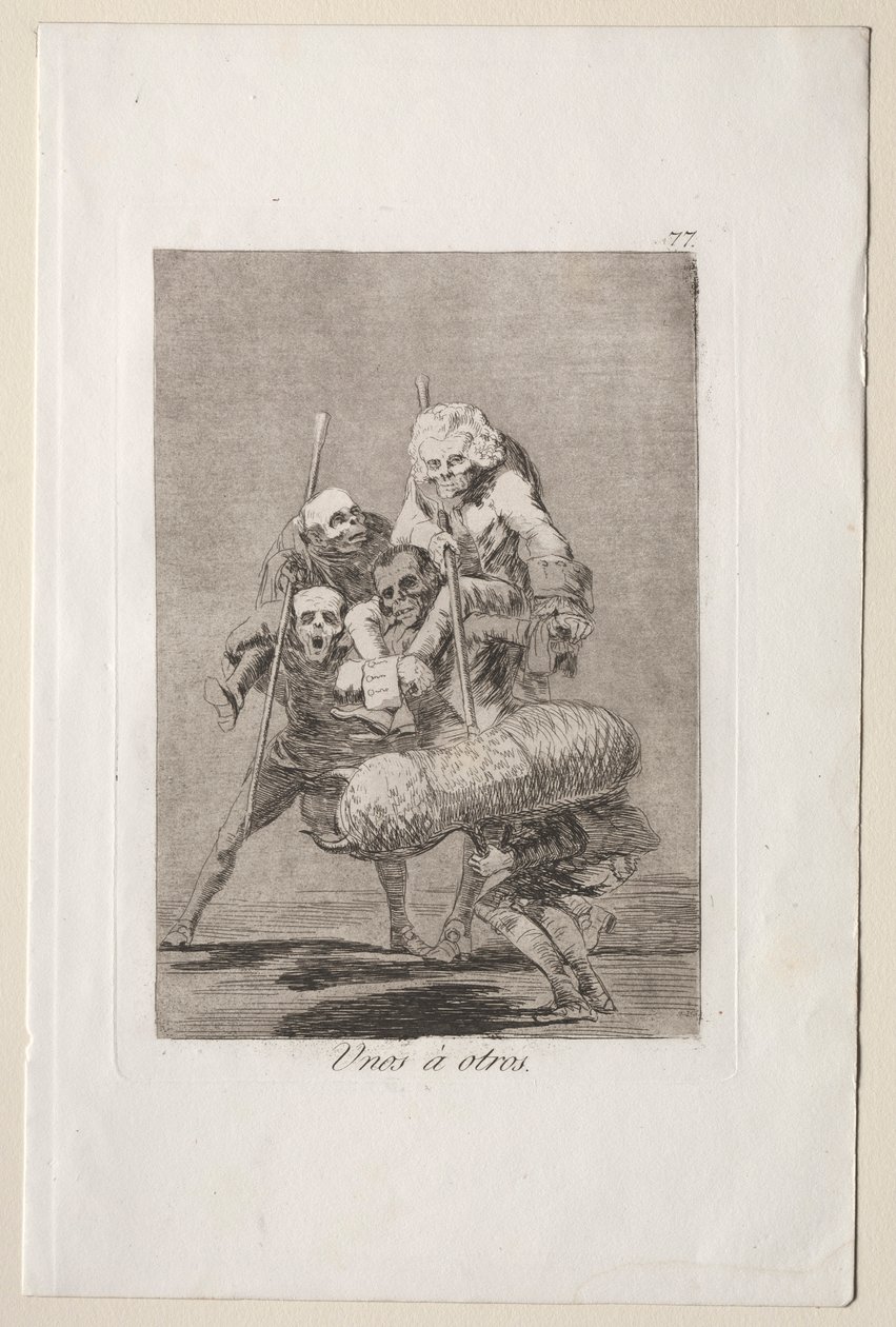 Caprichos: co się robi drugiemu. autorstwa Francisco de Goya