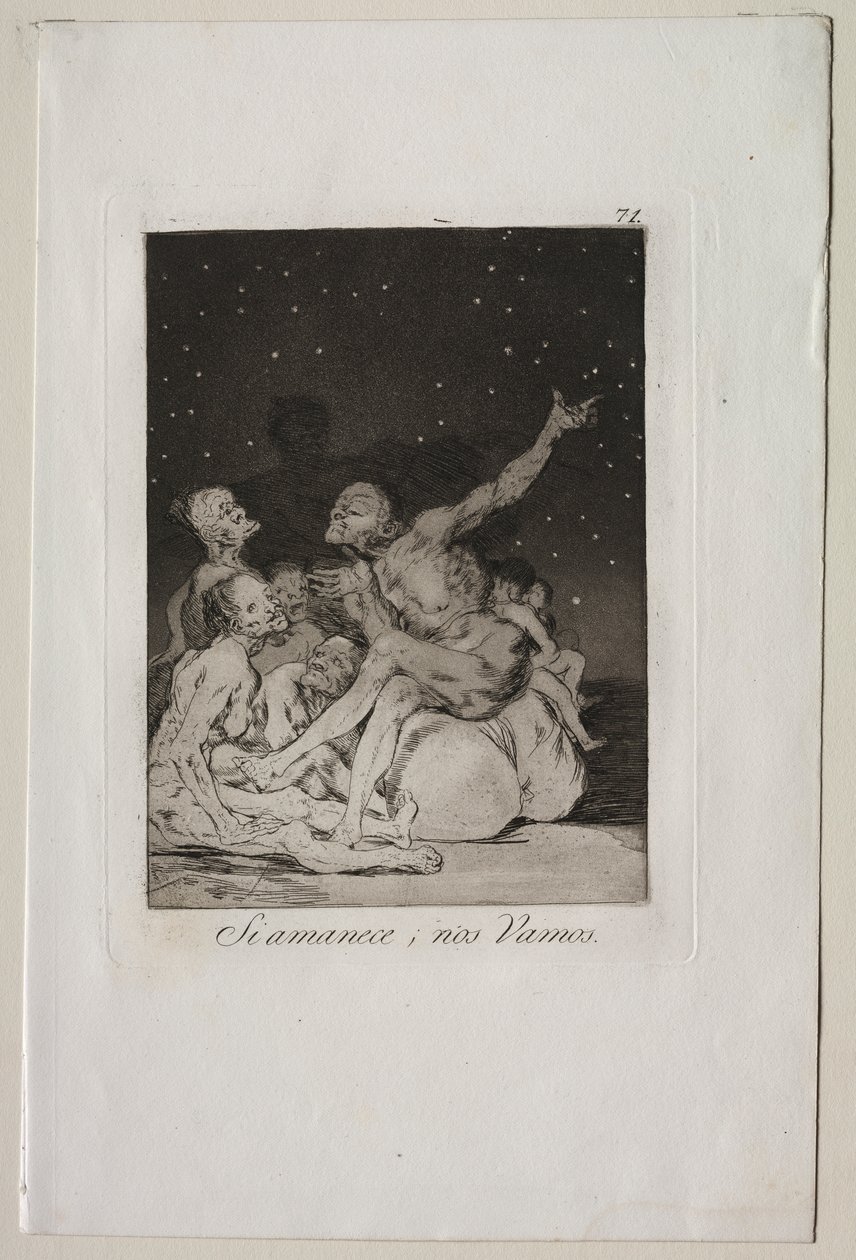 Caprichos: Kiedy skończy się dzień, wylecimy autorstwa Francisco de Goya