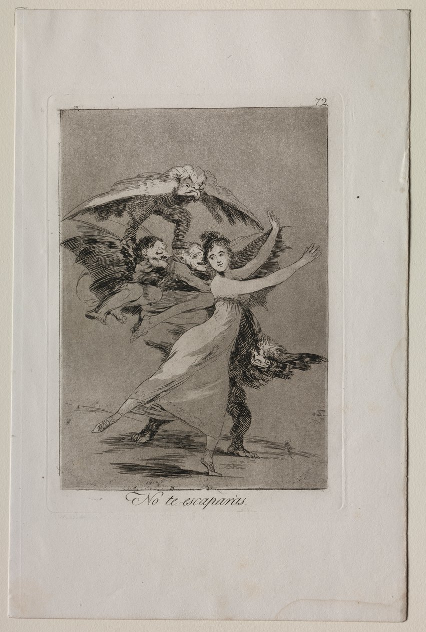 Caprichos: nie uciekniesz autorstwa Francisco de Goya
