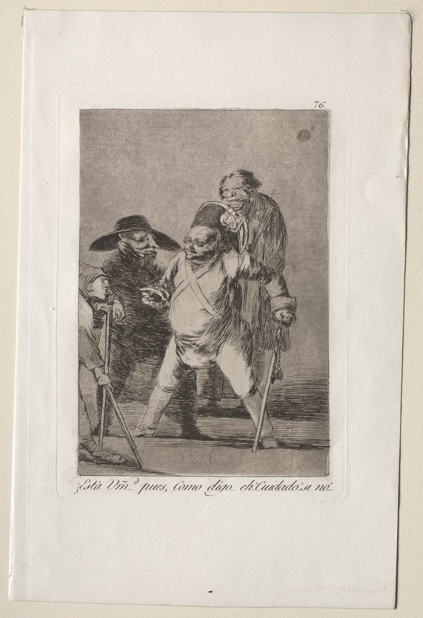 Caprichos: Rozumiesz?...Cóż, jak mówię...ech! Uważaj! W przeciwnym razie... autorstwa Francisco de Goya