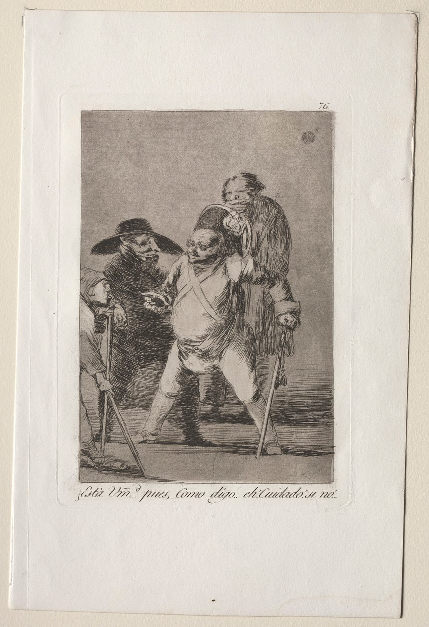 Caprichos: Rozumiesz... Cóż, jak mówię... ech! Uważaj! Inaczej.... autorstwa Francisco de Goya