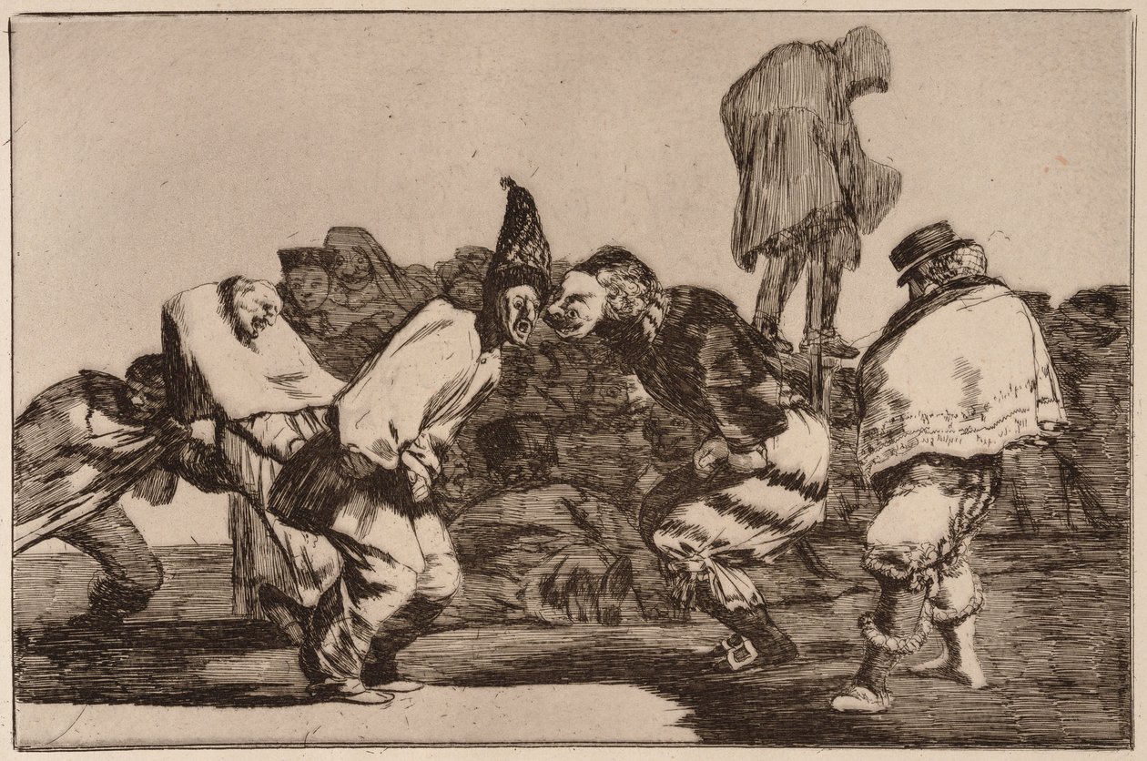 „Karnawałowa szaleństwo” (Disparate de carnaval) z serii „Los Disparates” autorstwa Francisco de Goya