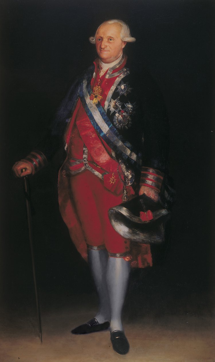 Karol IV w mundurze pułkownika Guardias de Corps, 1800 autorstwa Francisco de Goya