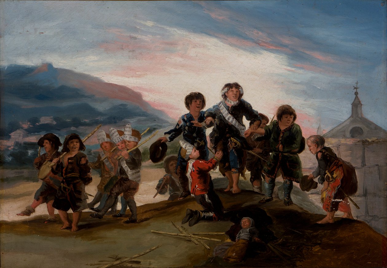 Dzieci bawiące się w żołnierzy Dzieci bawiące się w żołnierzy, 1786. autorstwa Francisco de Goya