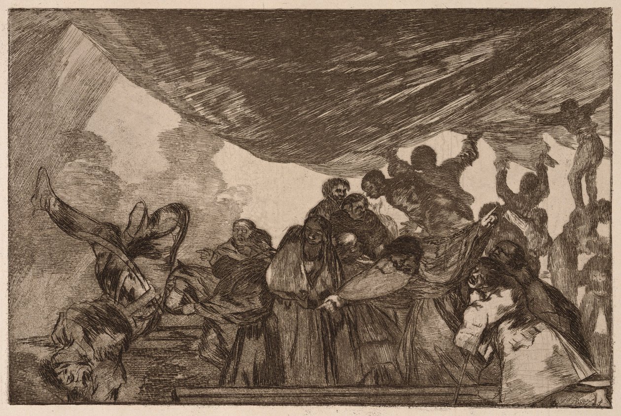 Jasne szaleństwo, z serii Los Disparates autorstwa Francisco de Goya