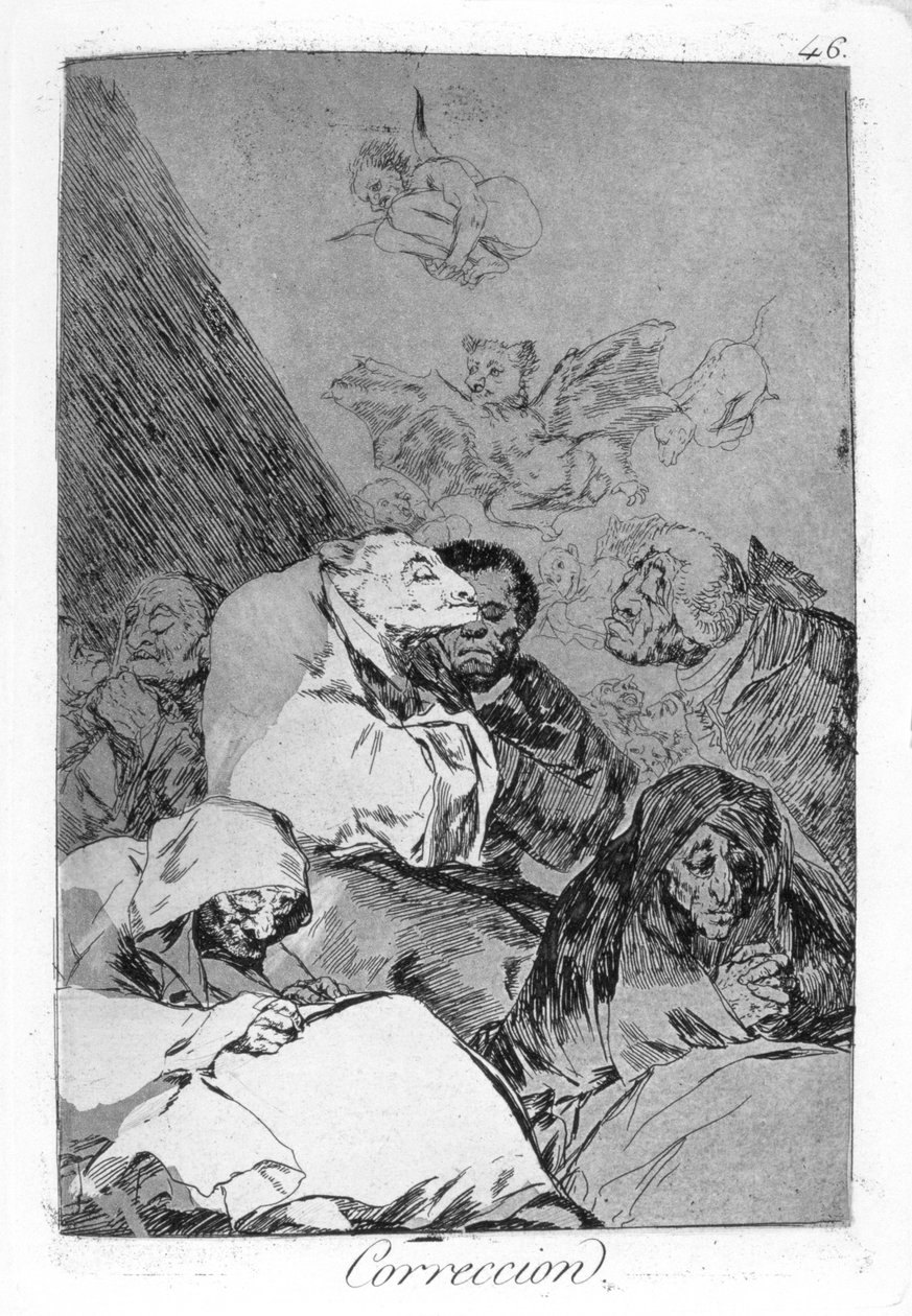 Korekta, 1799 autorstwa Francisco de Goya