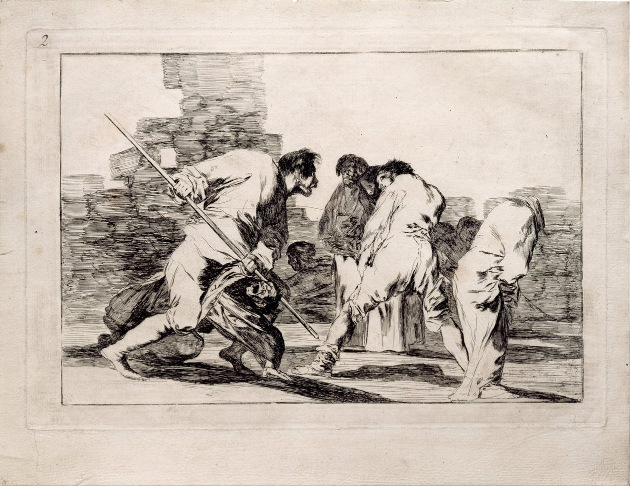 Cruel Folly z serii Los Disparates Follies, 1815-1819 autorstwa Francisco de Goya