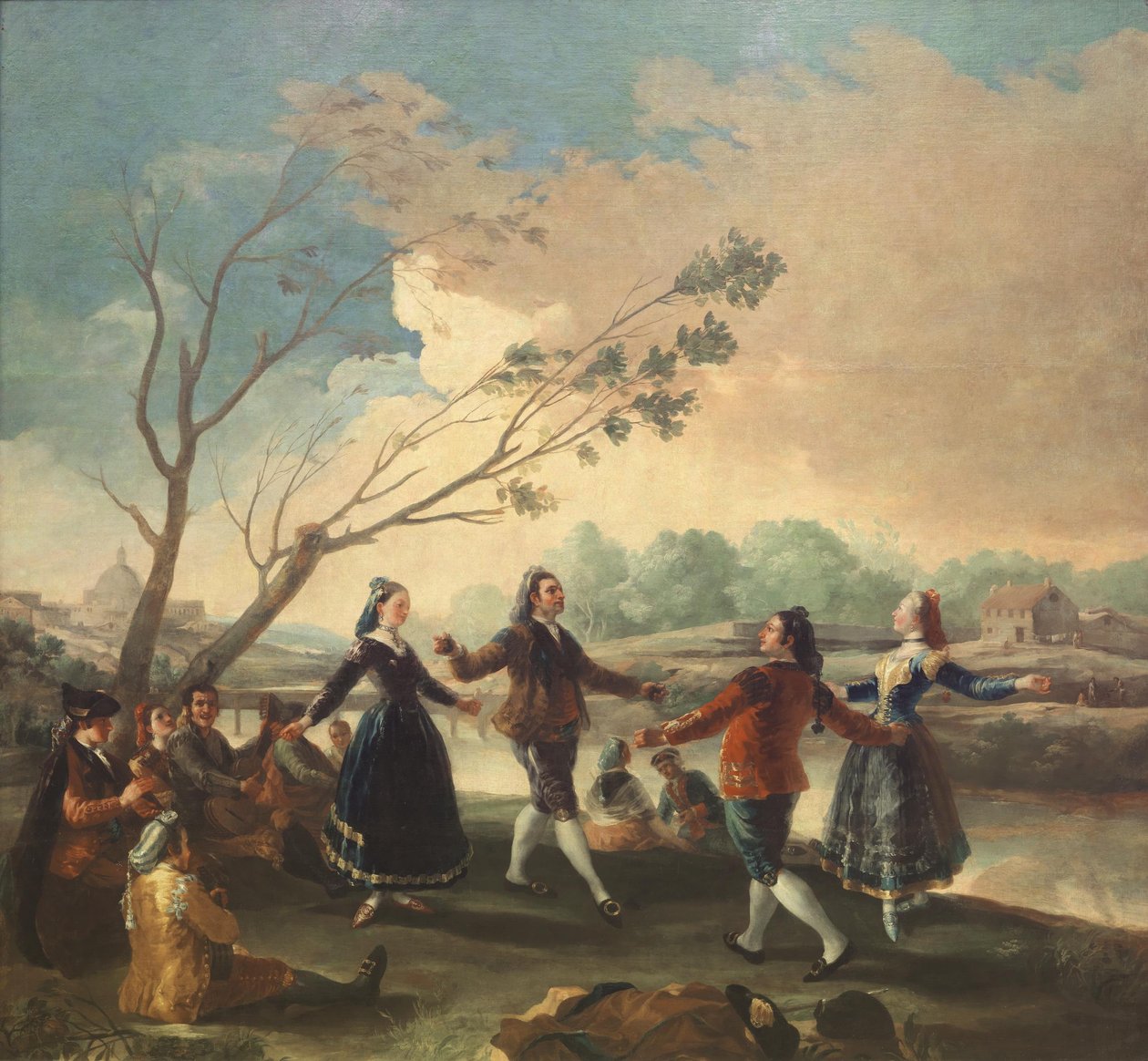 Taniec na brzegu rzeki Manzanares, 1777 autorstwa Francisco de Goya