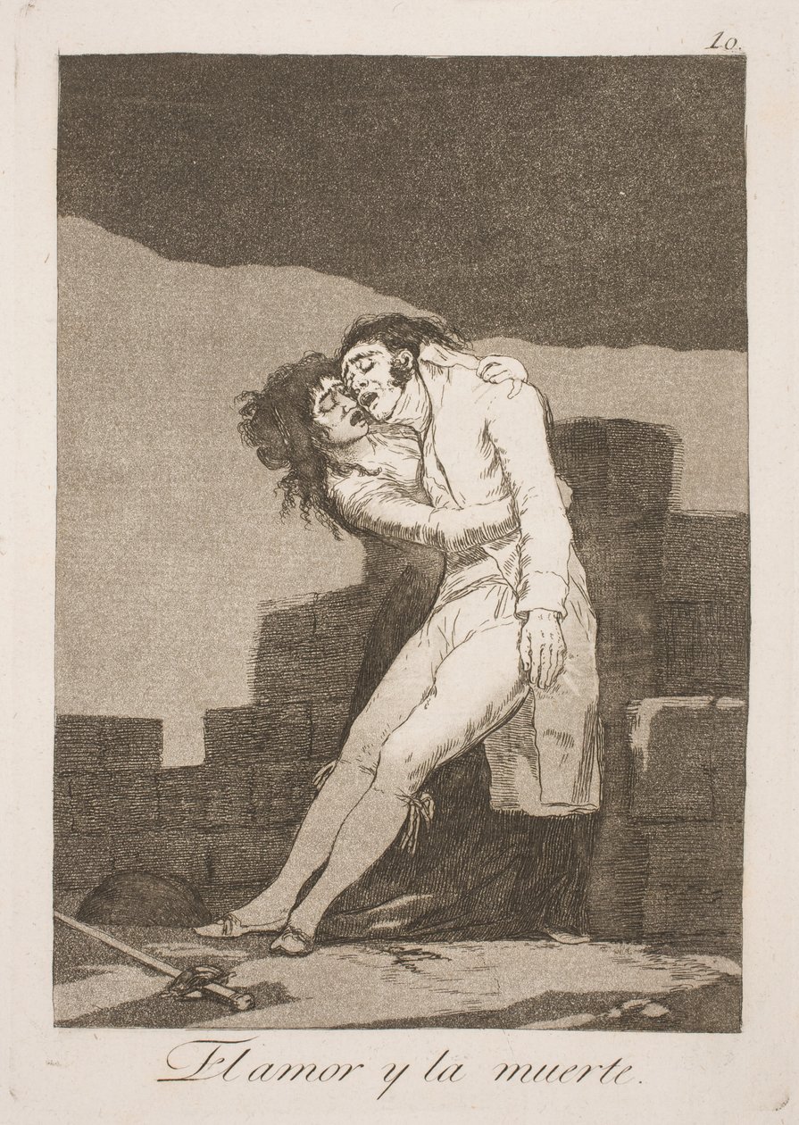 Śmierć i miłość autorstwa Francisco de Goya
