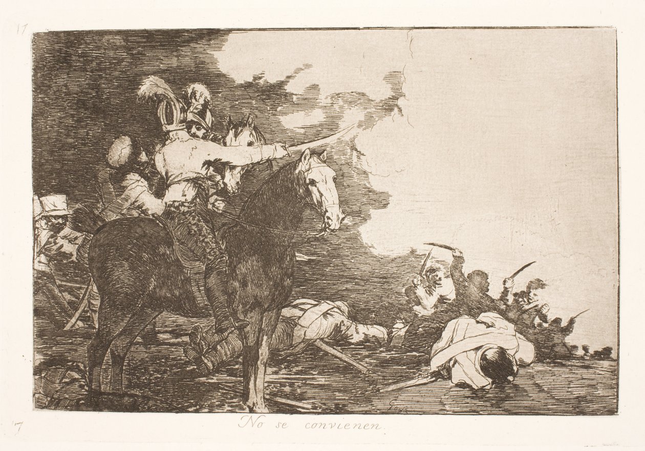 Nie mogą się zgodzić (17) autorstwa Francisco de Goya