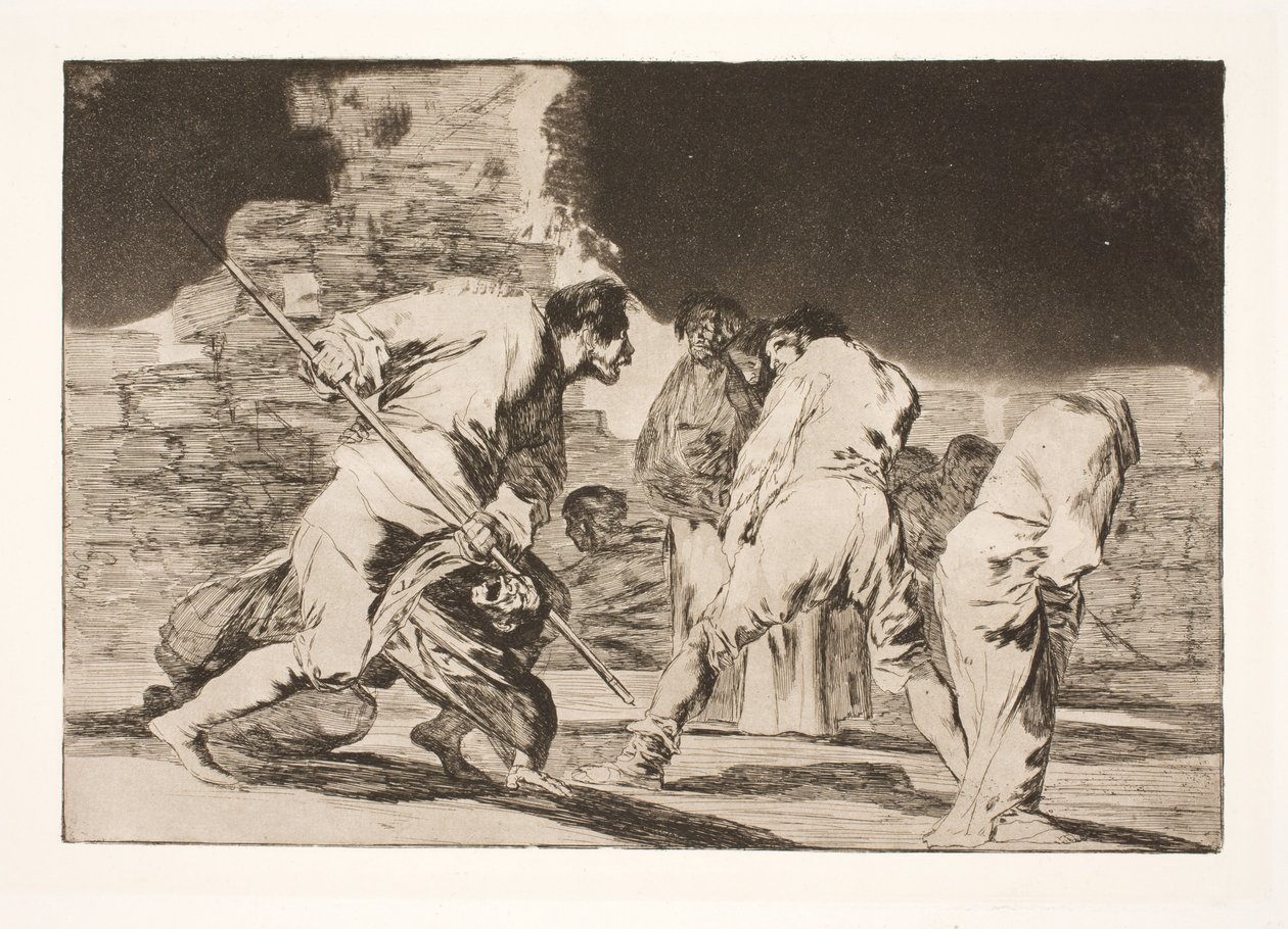 Głupi gniew (to niewiarygodne - a zostaliśmy stworzeni przez Boga) autorstwa Francisco de Goya