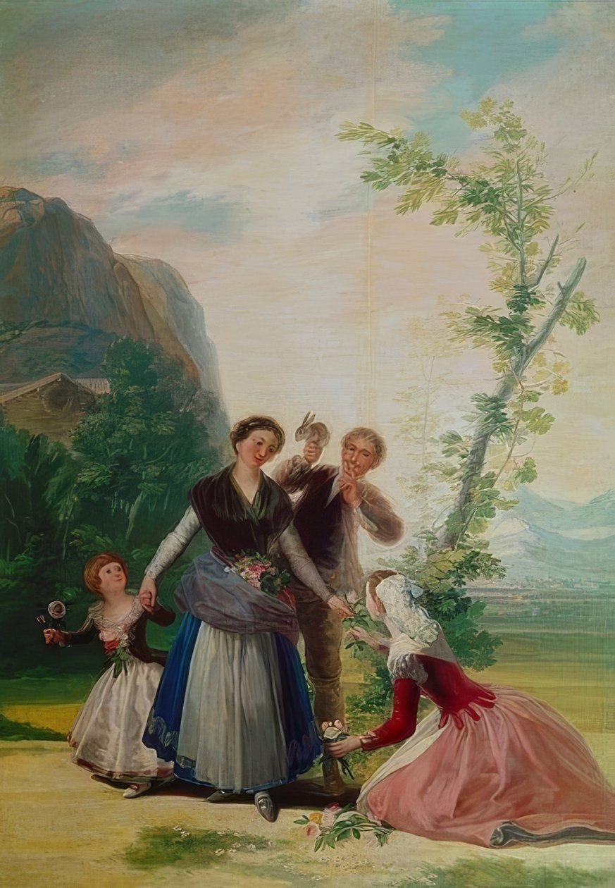 Kwiatowa dziewczyna lub wiosna. 1786 autorstwa Francisco de Goya