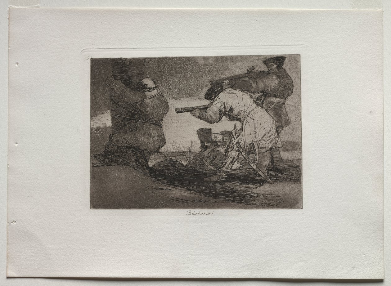 Katastrofy wojny: Barbarzyńcy! autorstwa Francisco de Goya