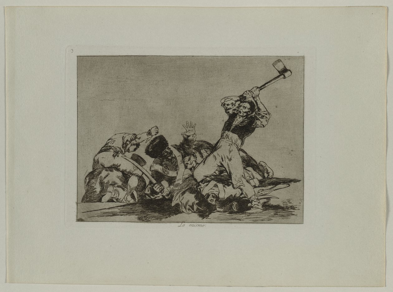 Katastrofy wojenne: Pl., 3, To samo, 1810-1813. autorstwa Francisco de Goya