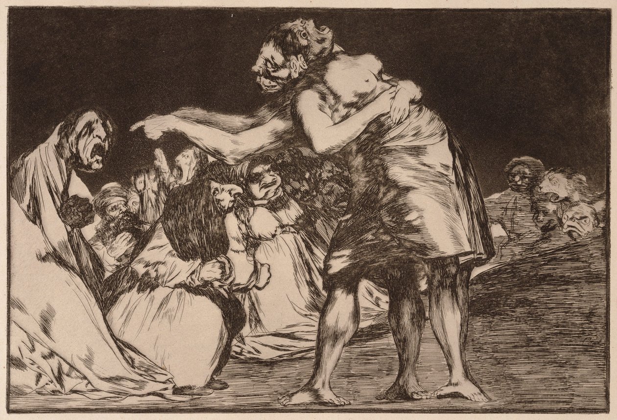 Nieuporządkowane szaleństwo, z serii Los Disparates autorstwa Francisco de Goya