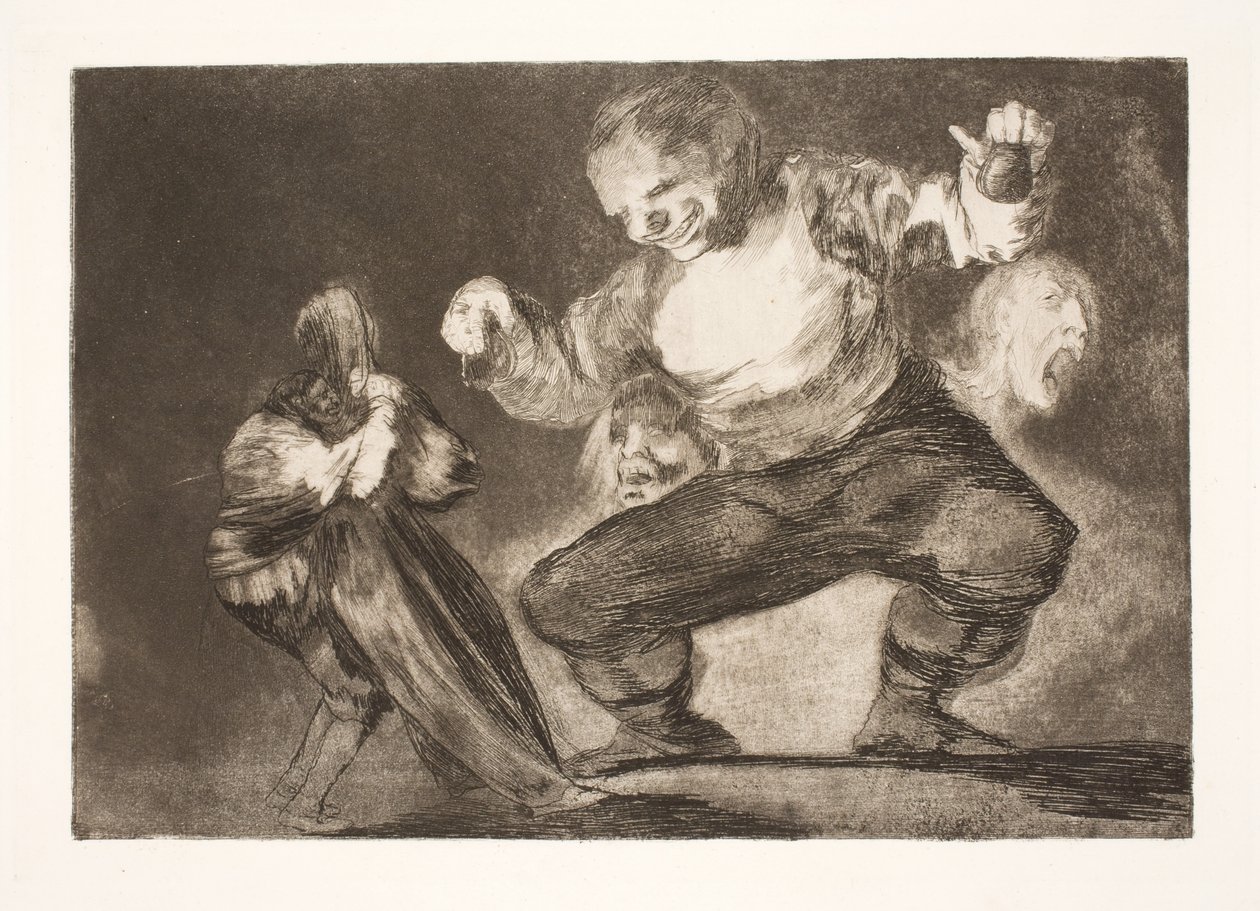 Głupiec (po występku przychodzi cudzołożnik) autorstwa Francisco de Goya