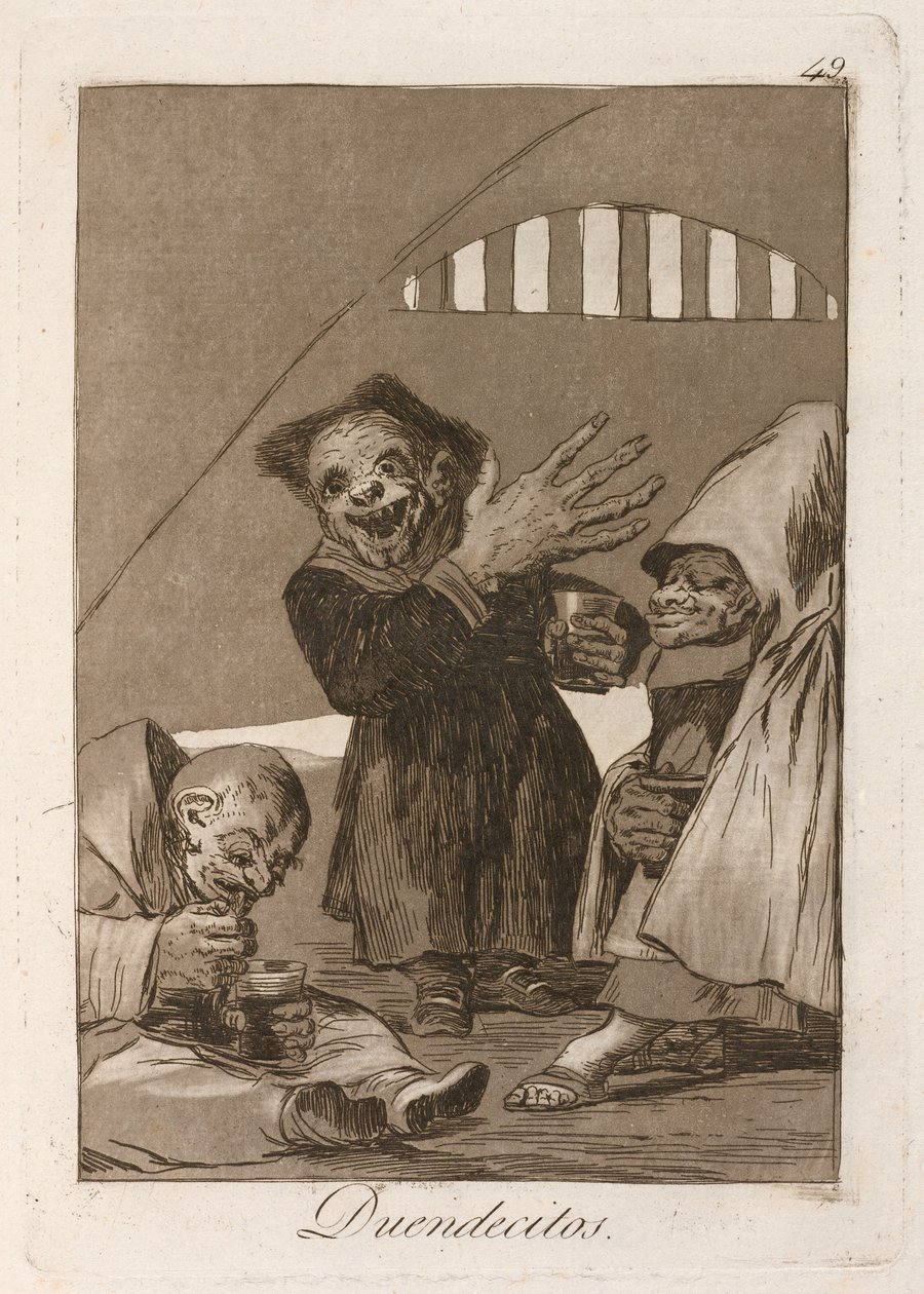 Wróżki (hobgobliny) autorstwa Francisco de Goya