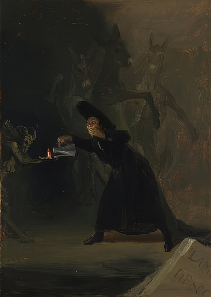 Eine Szene aus Czarownica Mocy von Antonio de Zamora. 1798 autorstwa Francisco de Goya
