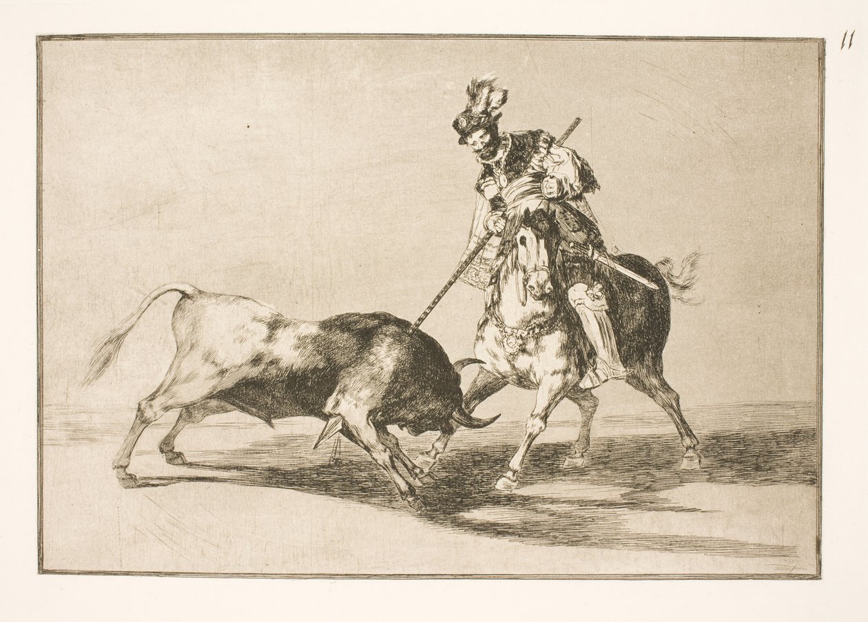 El Cid Campeador przebija kolejnego byka autorstwa Francisco de Goya