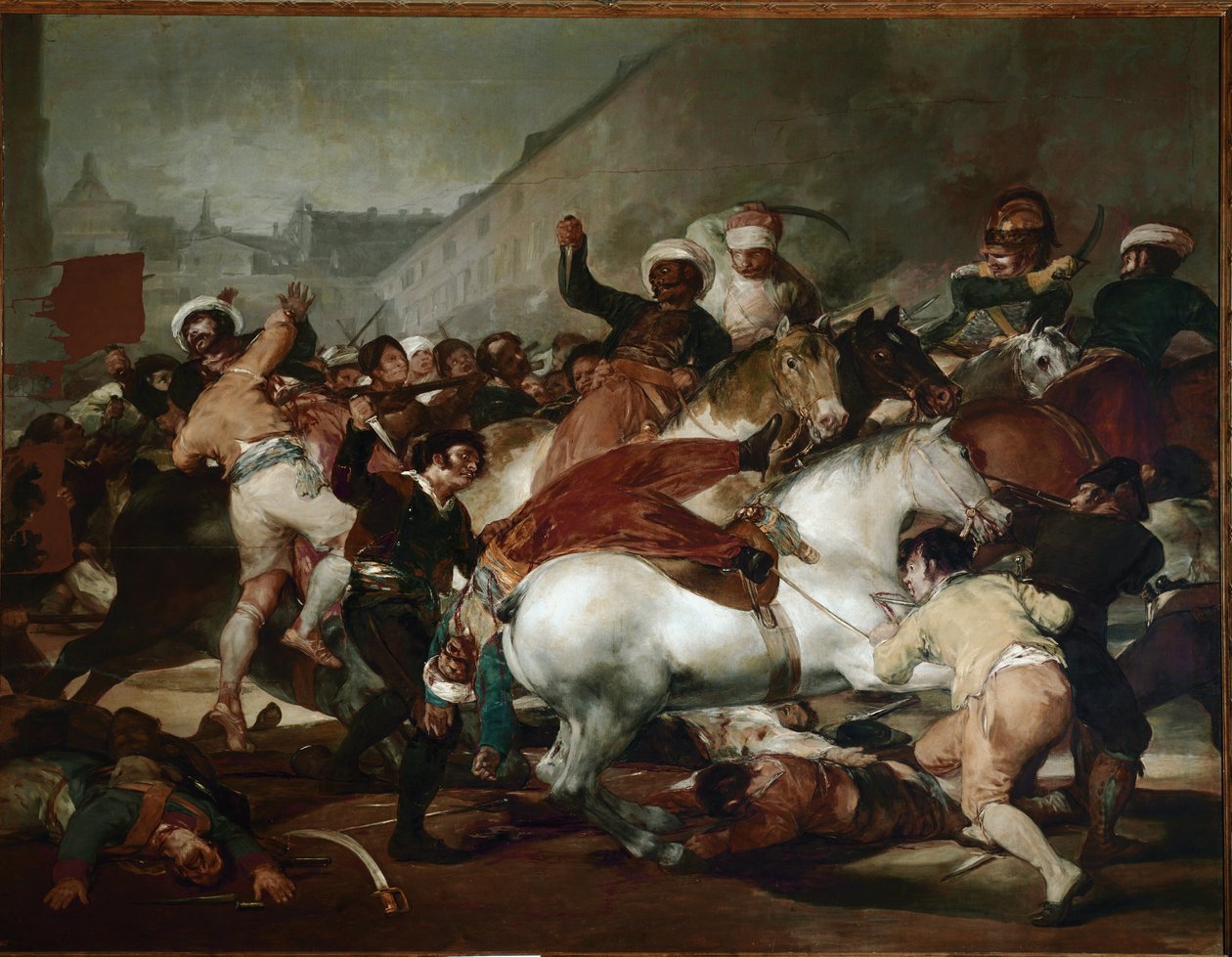 Dwójka maja (2 maja) czy Szarża mameluków (olej na płótnie). autorstwa Francisco de Goya