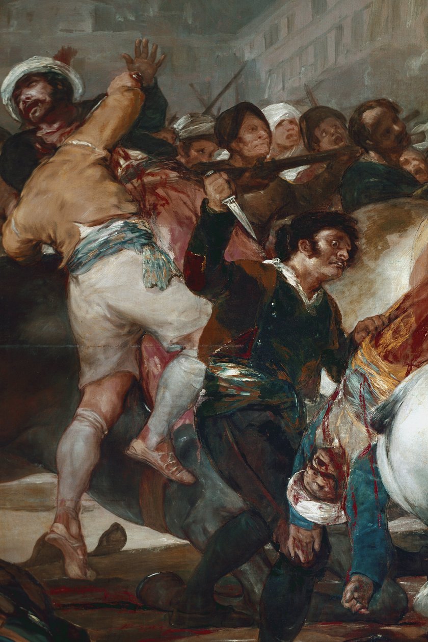 Dwójka maja (2 maja) czyli Szarża mameluków. Detal (olej na płótnie) autorstwa Francisco de Goya