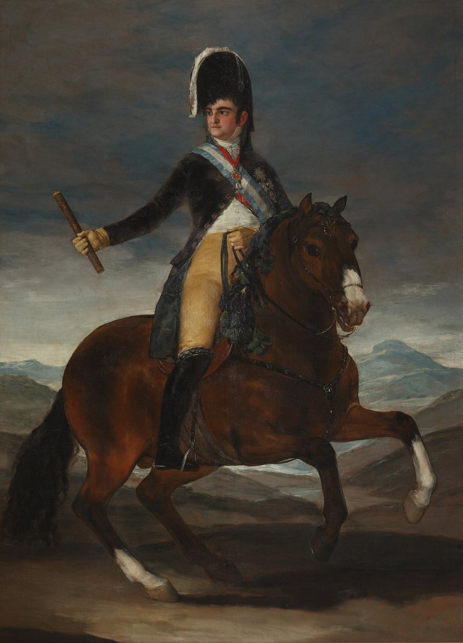 Portret konny króla Hiszpanii Ferdynanda VII autorstwa Francisco de Goya